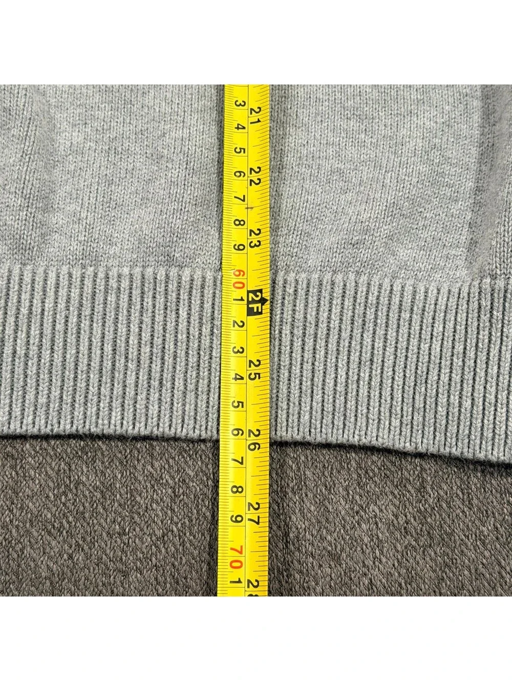 David Taylor Quarter Zip Sweater Mens L Gray Cotton Nordic Fair Isle Mock Neck